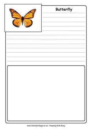 Butterfly Notebooking Page