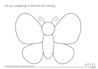 Butterfly Playdough Mat