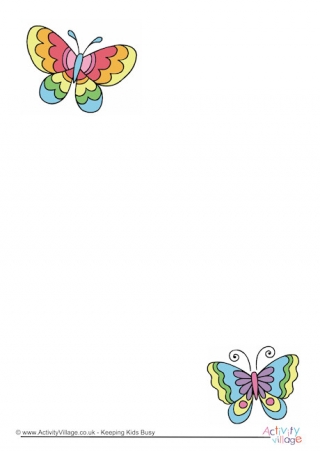 Butterfly Writing Paper 3