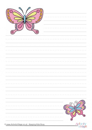 Butterfly Writing Paper 4