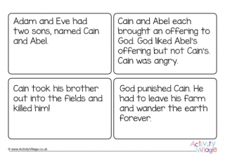 Cain and Abel Caption Cards