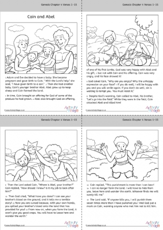 Cain and Abel Story and Colouring Book