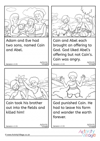 Cain and Abel Story Sequencing Cards