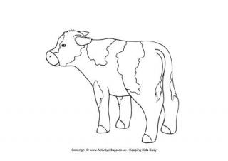 Calf colouring page