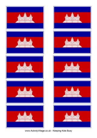 Cambodia Flag Printable