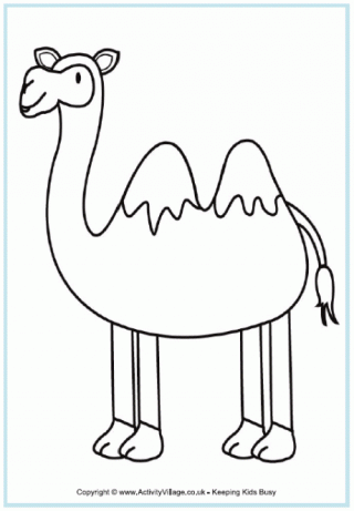 Camel Colouring Page 2