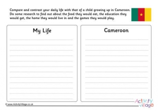 Cameroon Compare And Contrast Worksheet