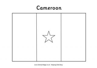 Cameroon Flag Colouring Page