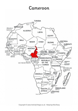 Cameroon On Map Of Africa