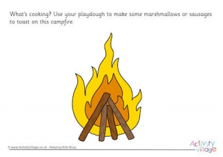 Campfire Cooking Playdough Mat