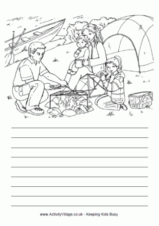 Camping Trip Story Paper