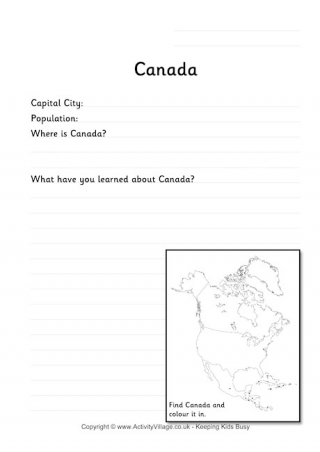 Canada Worksheet