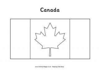 Canada Flag Colouring Page