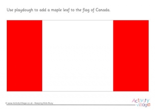 Canadian Flag Playdough Mat