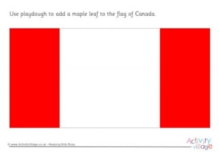Canadian Flag Playdough Mat