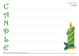 Candle Acrostic Poem Printable
