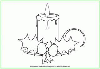 Candle Colouring Pages