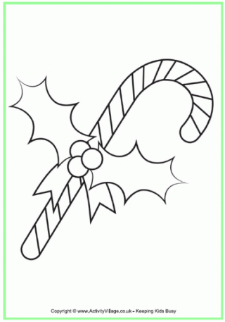 Candy Cane Colouring Page 2