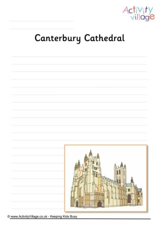 Canterbury Cathedral Writing Page