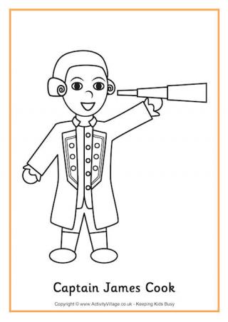 james cook coloring pages