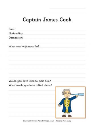 Captain Cook Worksheet