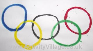 Cardboard Tube Olympic Ring Printing