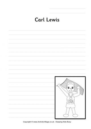 Carl Lewis Writing Page