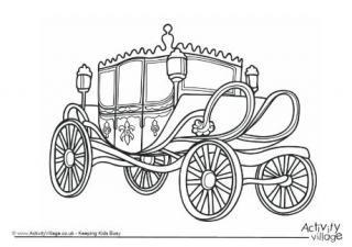 Carriage Colouring Page 1