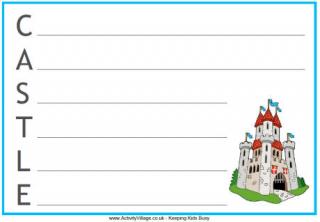 Castle Acrostic Poem Printables