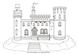 Castle Colouring Page