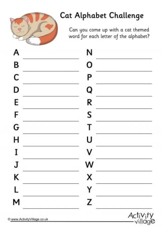 Cat Alphabet Challenge