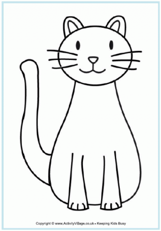 Cat Colouring Page