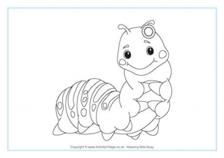 Caterpillar Colouring Page 2