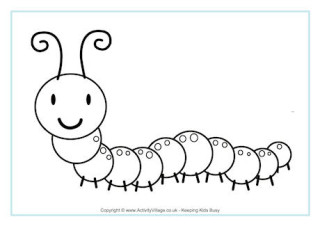 Caterpillar Colouring Page