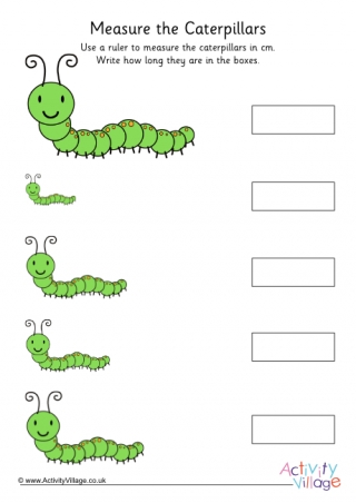 Caterpillar Measuring Worksheet