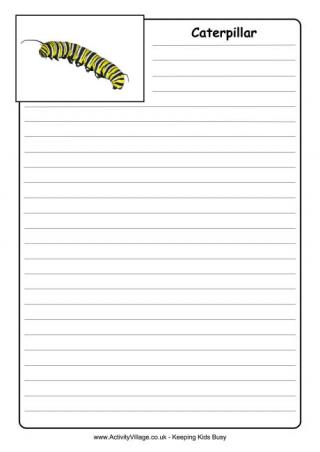 Caterpillar Notebooking Page