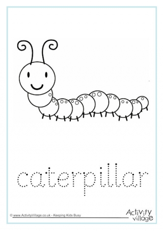 Caterpillar Word Tracing