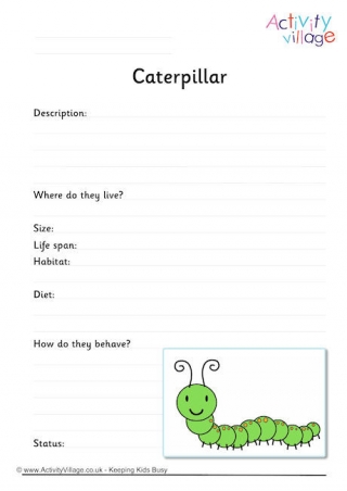 Caterpillar Worksheet