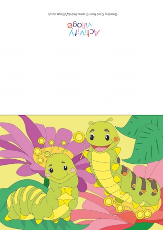 Caterpillars Scene Card