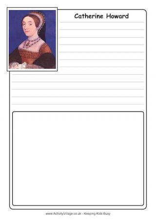Catherine Howard Notebooking Page