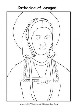 Catherine of Aragon Colouring Page