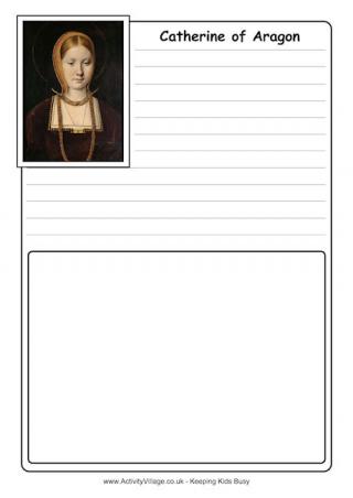 Catherine of Aragon Notebooking Page