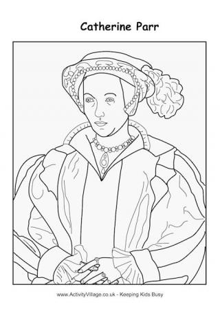 Catherine Parr Colouring Page