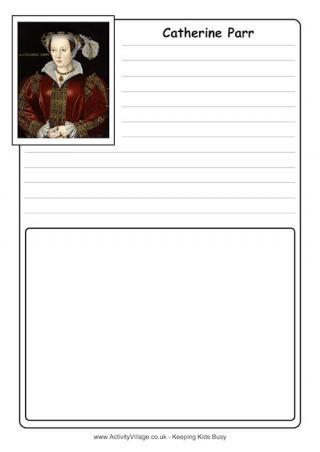 Catherine Parr Notebooking Page