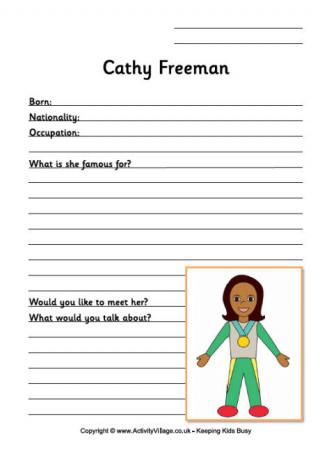 Cathy Freeman Worksheet