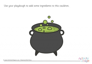 Cauldron Playdough Mat