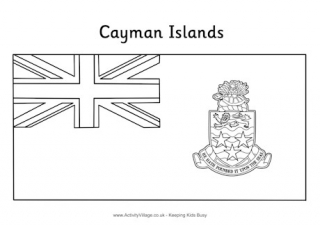 Cayman Islands Flag Colouring Page