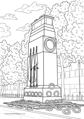 Cenotaph Colouring Page