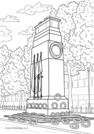 Cenotaph Colouring Page