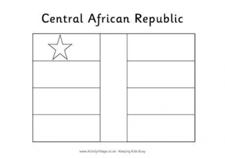 Central African Republic Flag Colouring Page